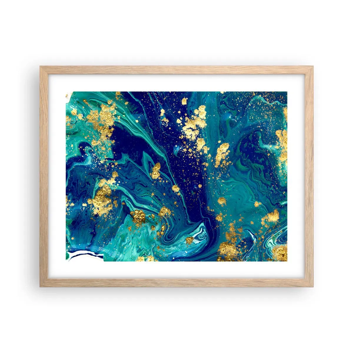 Poster in cornice rovere chiaro - Petali di sole - 50x40 cm