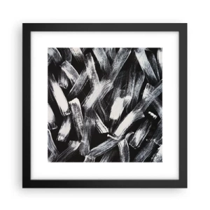Poster in cornice nera - Astrazione in spirito industriale - 30x30 cm