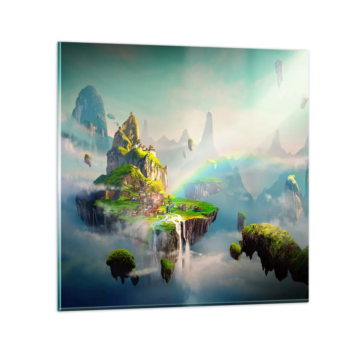 Quadro su vetro - In mezzo al cielo: isole fortunate - 40x40 cm