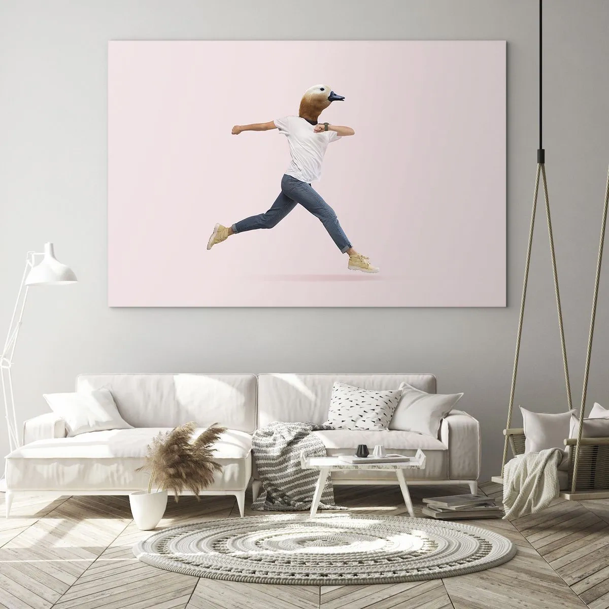 Quadro su vetro - Un pizzico di assurdità - 70x50cm - Un pizzico di assurdo - Decorazione murale moderna per soggiorno e camera da letto ARTTOR