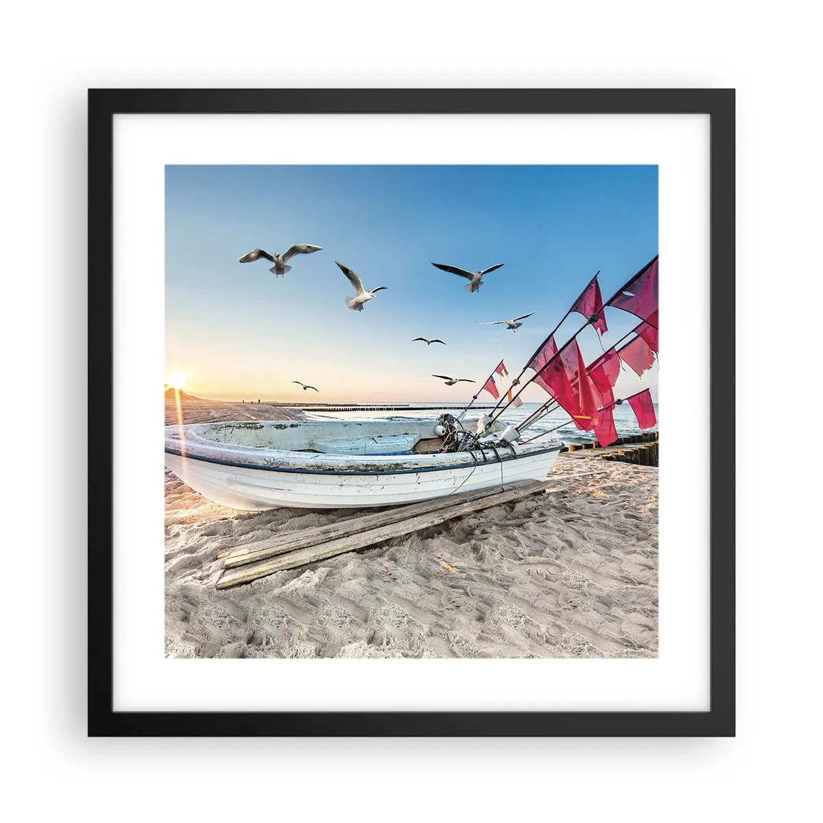 Poster in cornice nera - Meritato riposo - 40x40 cm