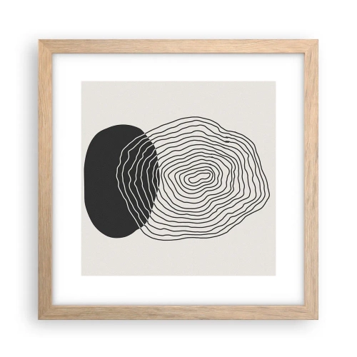 Poster in cornice rovere chiaro - Durata e vibrazione - 30x30 cm