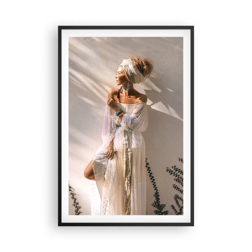 Poster in cornice nera - Il sole e la ragazza - 61x91 cm