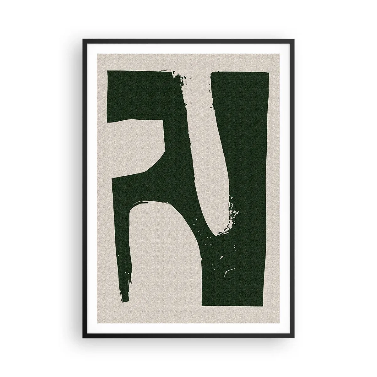 Poster in cornice nera - Golfi di bianco - 70x100 cm