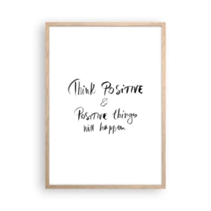 Poster in cornice rovere chiaro - Come vivere? - 50x70 cm