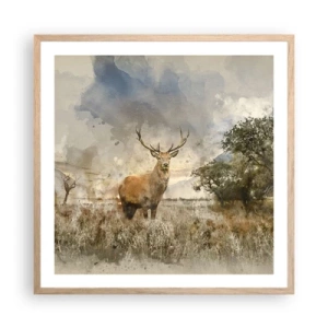 Poster in cornice rovere chiaro - Dignità - forza - maestosità - 60x60 cm