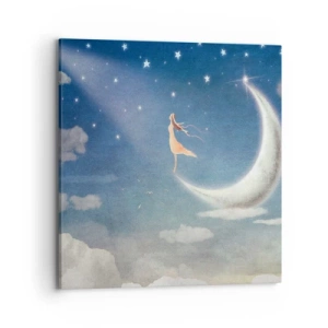 Quadro su tela - Stampe su Tela - Seduttrice celeste - 70x70 cm