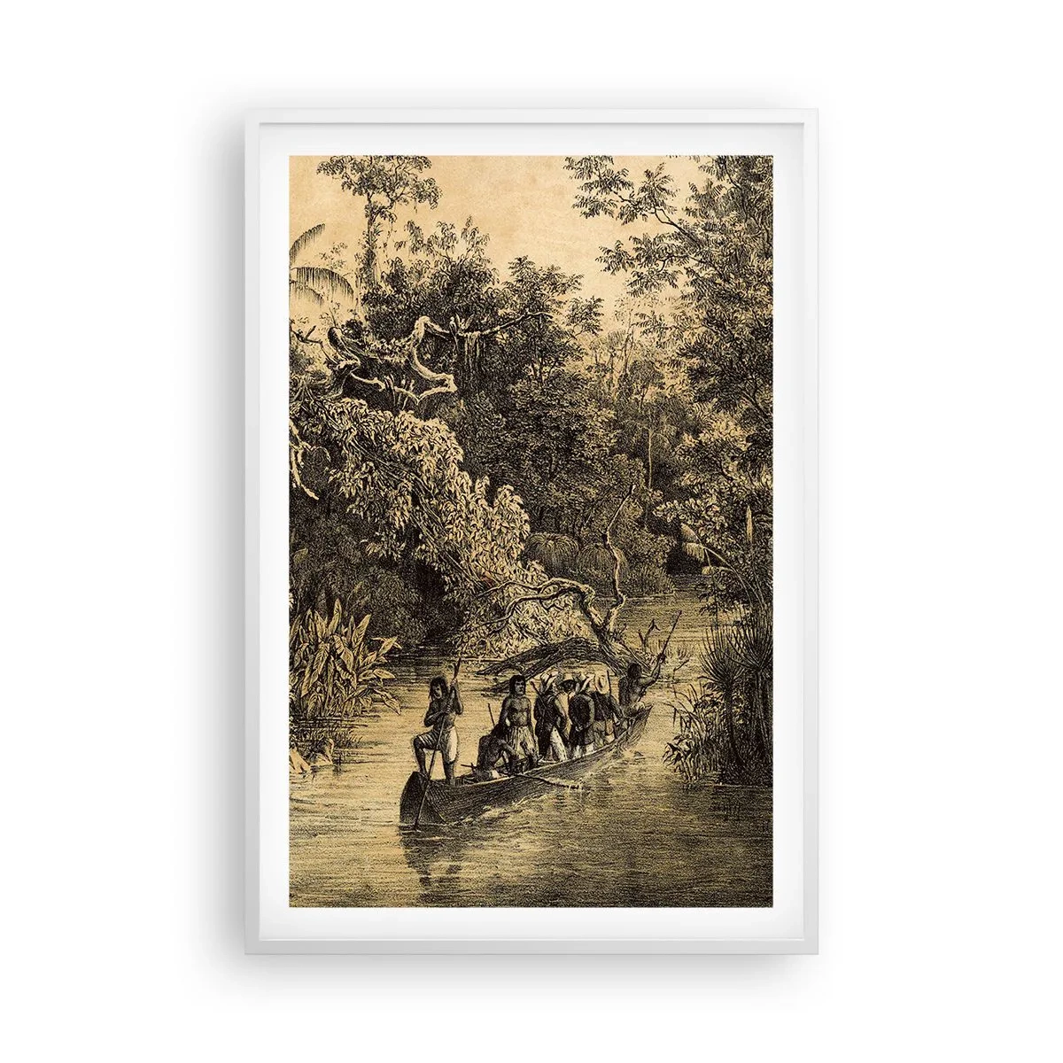 Poster in cornice bianca - Viaggio alla fonte - 61x91 cm