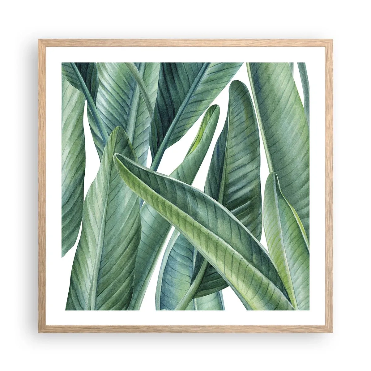 Poster in cornice rovere chiaro - Il verde in sé - 60x60 cm