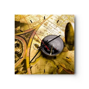 Orologio da parete - Orologio in Vetro - Forse all'estremità del mondo? - 40x40 cm