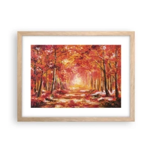 Poster in cornice rovere chiaro - Foresta di rame - 40x30 cm