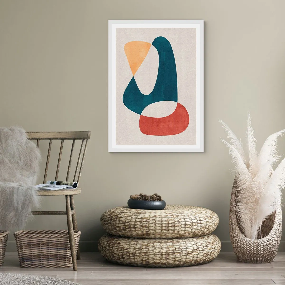 Poster in cornice bianca - Influenze e metamorfosi - 61x91 cm