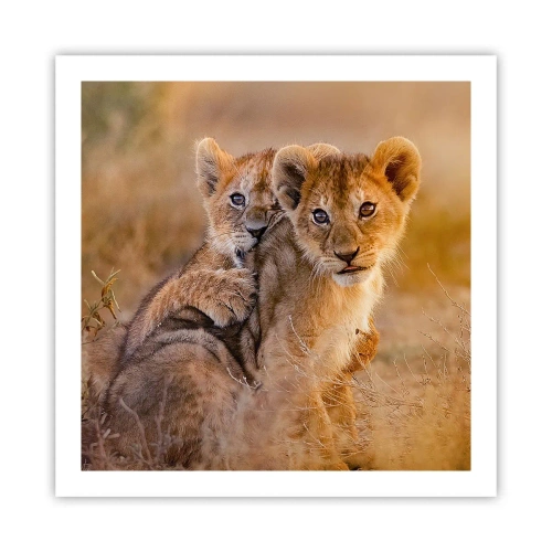 Poster - Non disturbare! Giochiamo - 60x60 cm