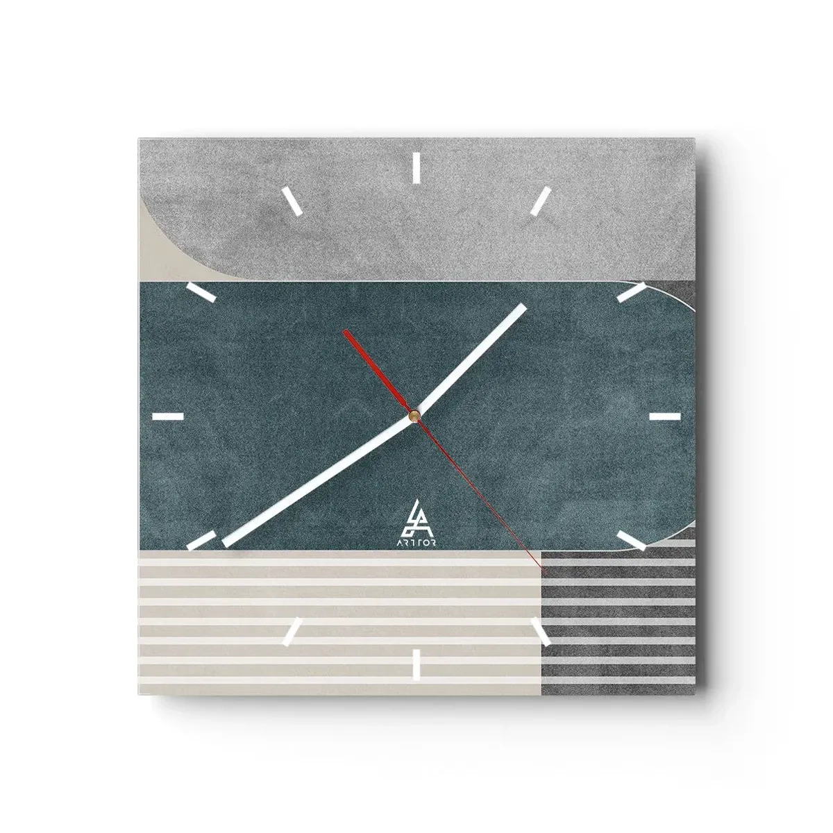 Orologio da parete - Orologio in Vetro - Composizione orizzontale  - 40x40 cm