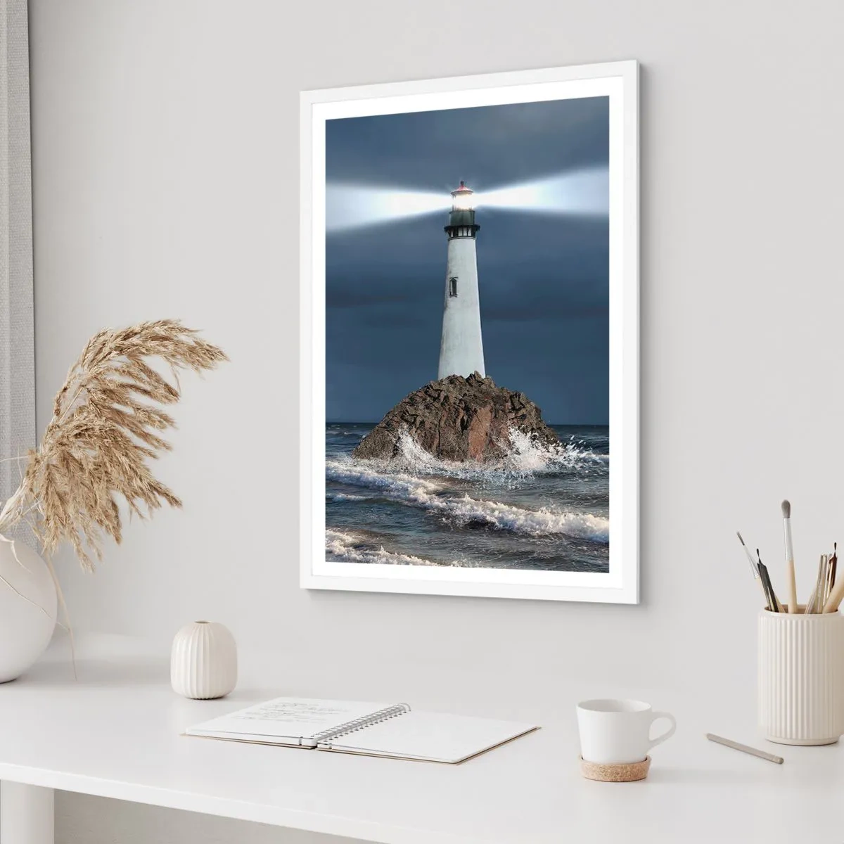 Poster in cornice bianca - Qui...qui... qui! - 30x40 cm