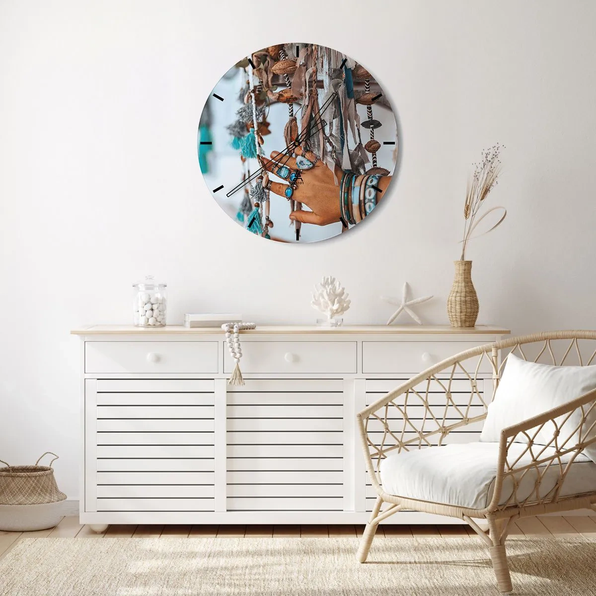 Orologio da parete - Orologio in Vetro - Tesori locali - 40x40 cm