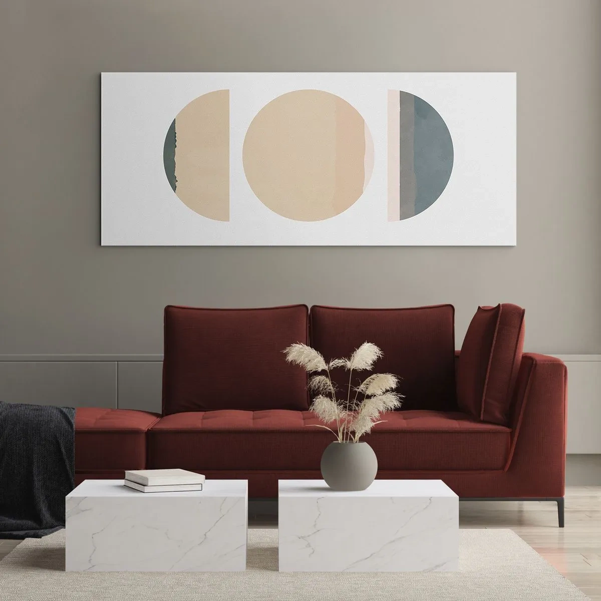 Quadro su vetro - Un cerchio dopo l'altro - 90x30 cm