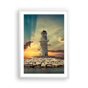 Poster in cornice bianca - Luce - Bontà - Bellezza - 50x70 cm