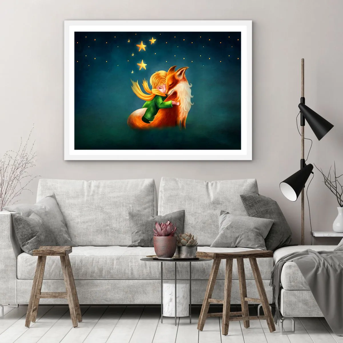 Poster in cornice bianca - Il piccolo principe - 70x50 cm