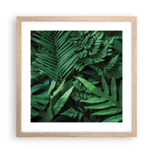 Poster in cornice rovere chiaro - Avvolti nel verde - 40x40 cm