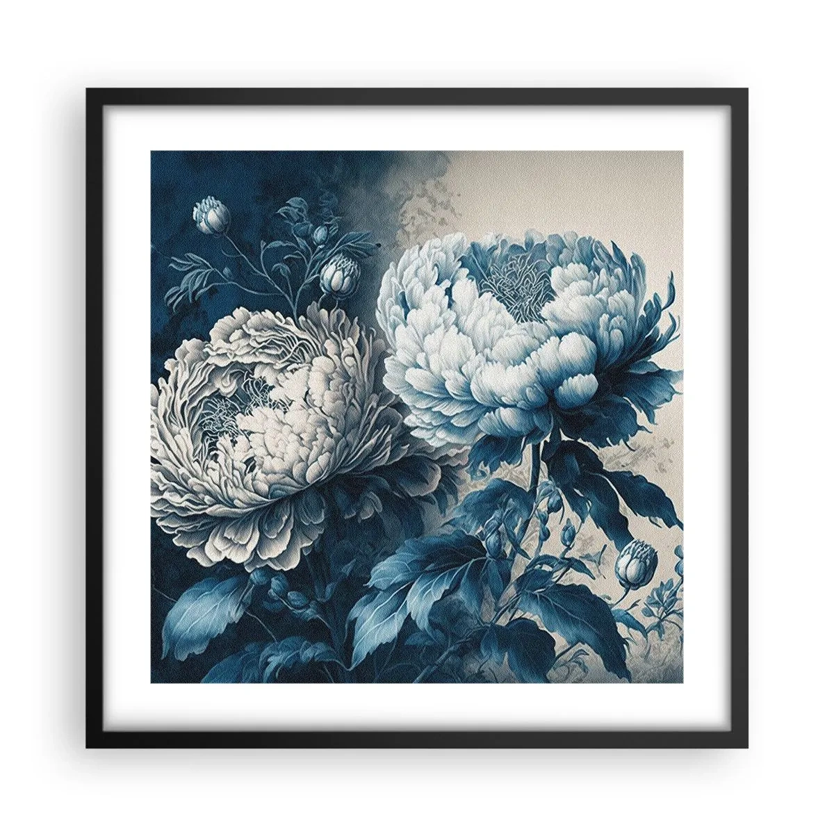 Poster in cornice nera - Coppia perfetta - 50x50 cm