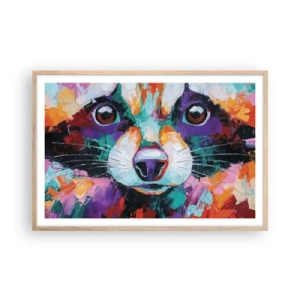 Poster in cornice rovere chiaro - Solo buone emozioni - 91x61 cm