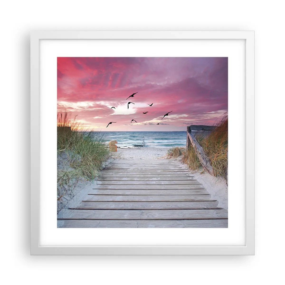 Poster in cornice bianca - Impressioni baltiche - 40x40 cm