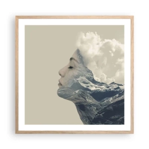 Poster in cornice rovere chiaro - La bellezza degli elementi - 60x60 cm