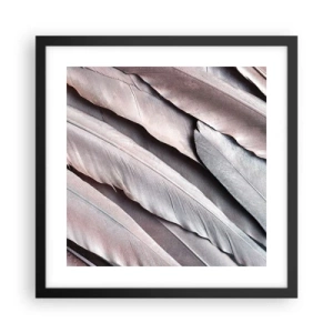 Poster in cornice nera - Argento rosato - 40x40 cm