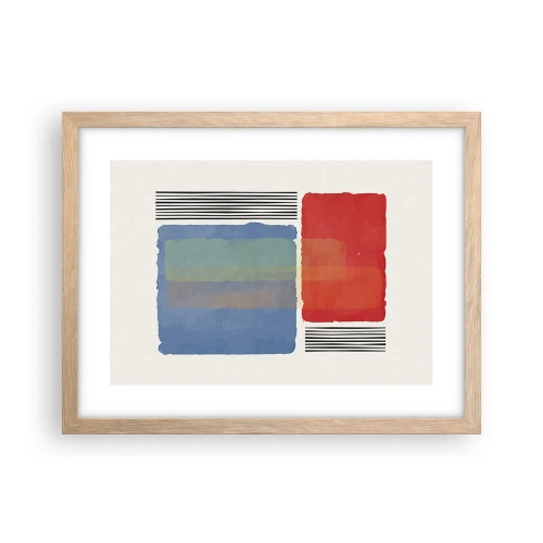 Poster in cornice rovere chiaro - Spirito e lettera della geometria - 40x30 cm