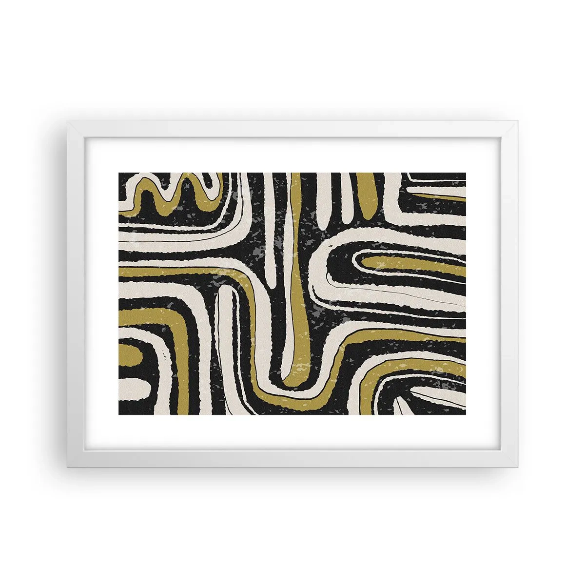 Poster in cornice bianca - Composizione: strade e vicoli - 40x30 cm