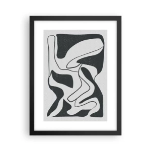 Poster in cornice nera - Gioco astratto nel labirinto - 30x40 cm