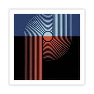 Poster - Nell'abbraccio geometrico - 60x60 cm
