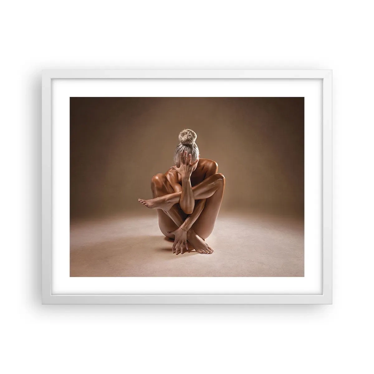 Poster in cornice bianca - Unità di corpo e anima - 50x40 cm