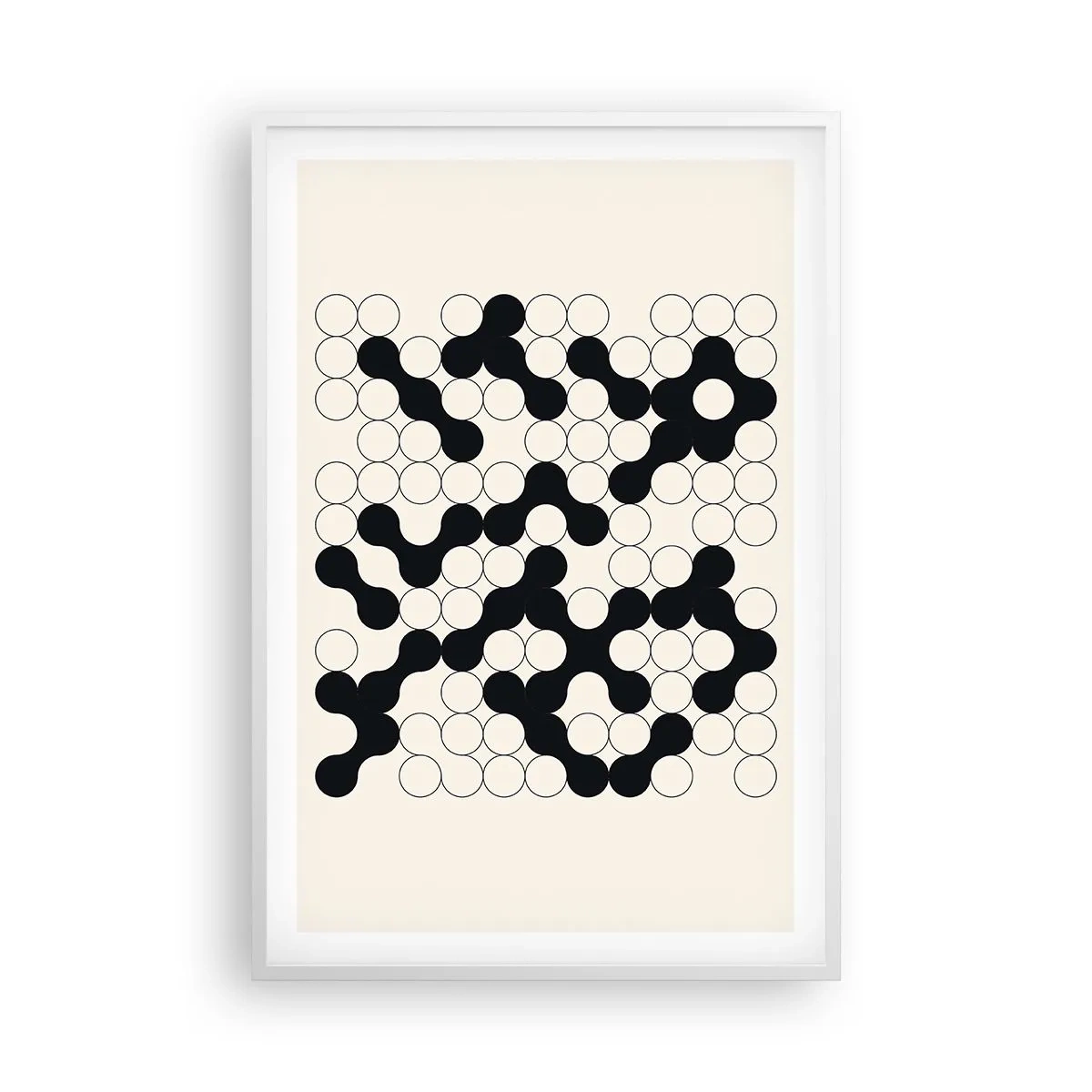 Poster in cornice bianca - Gioco cinese: variazione - 61x91 cm