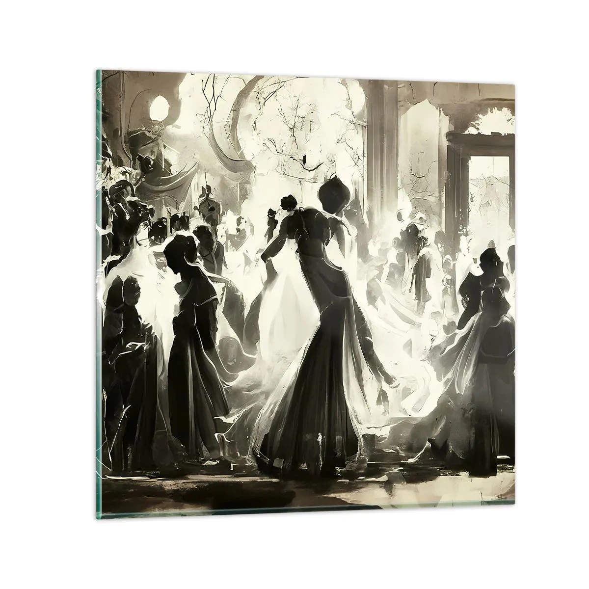 Quadro su vetro - Il gran ballo in maschera - 50x50 cm