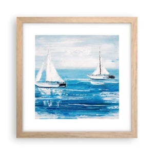 Poster in cornice rovere chiaro - Con un amico al fianco - 30x30 cm