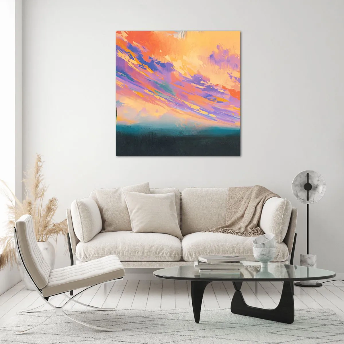 Quadro su vetro - Forza di attrazione - 70x70 cm