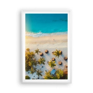 Poster in cornice bianca - Benvenuti in paradiso - 61x91 cm