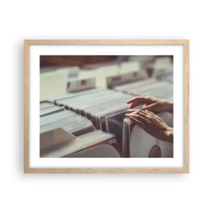 Poster in cornice rovere chiaro - Alla ricerca di emozioni - 50x40 cm