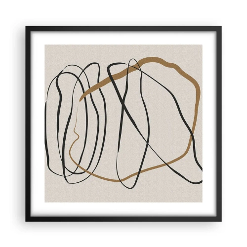 Poster in cornice nera - Composizione: danza intricata - 50x50 cm