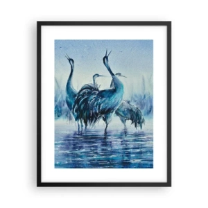 Poster in cornice nera - Incontro mattutino - 40x50 cm