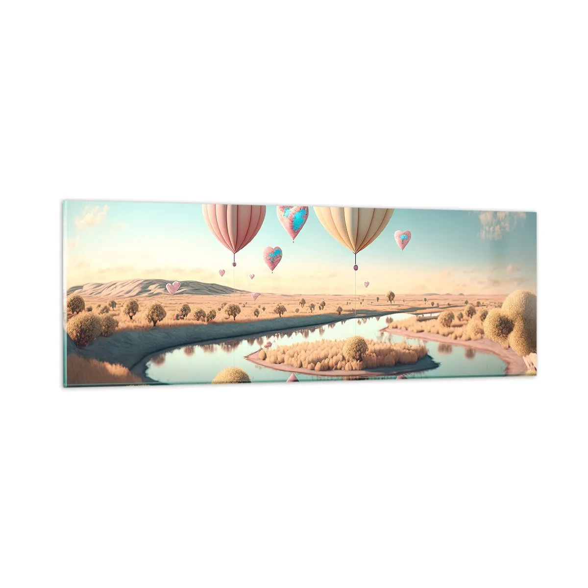 Quadro su vetro - L'amore permette di volare - 90x30 cm