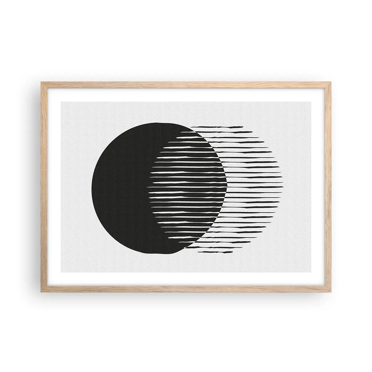 Poster in cornice rovere chiaro - Il suo alter ego - 70x50 cm