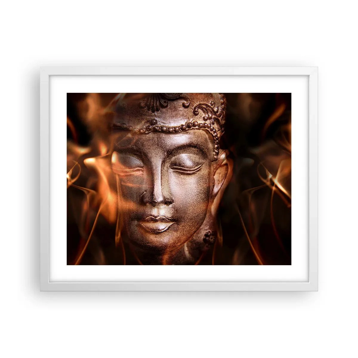 Poster in cornice bianca - Esiste solo qui e ora - 50x40 cm