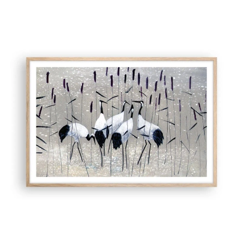 Poster in cornice rovere chiaro - Tra i suoi - 91x61 cm