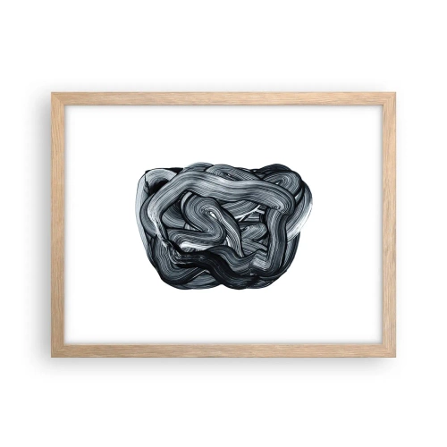 Poster in cornice rovere chiaro - Non è così semplice - 40x30 cm