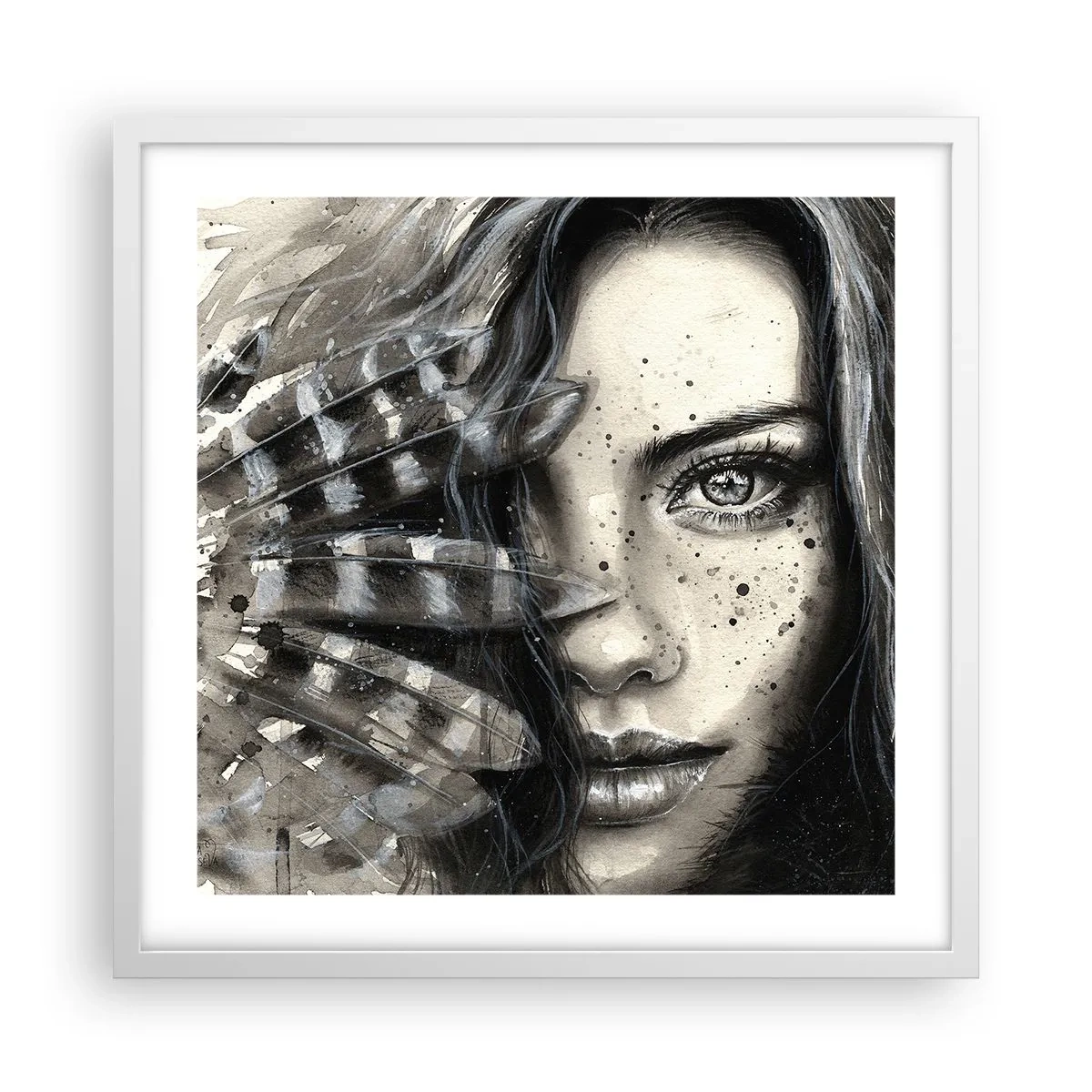 Poster in cornice bianca - Bellezza selvaggia - 50x50 cm