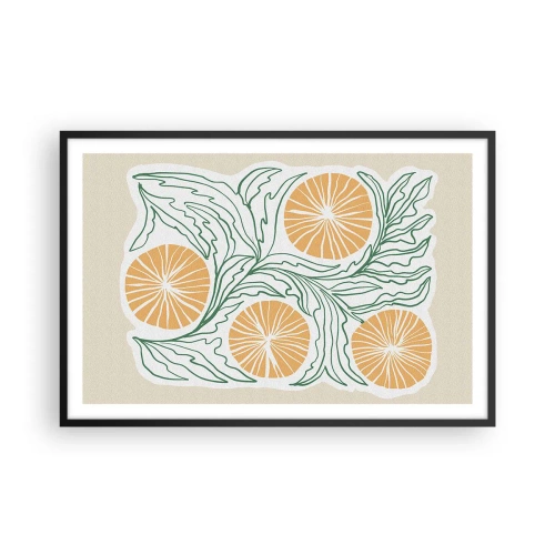 Poster in cornice nera - Etnicamente con una nota di astrazione - 91x61 cm