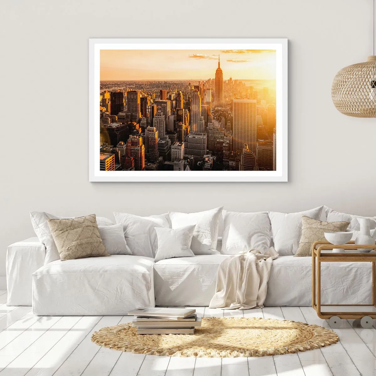 Poster in cornice bianca - Crescere al sole - 100x70 cm
